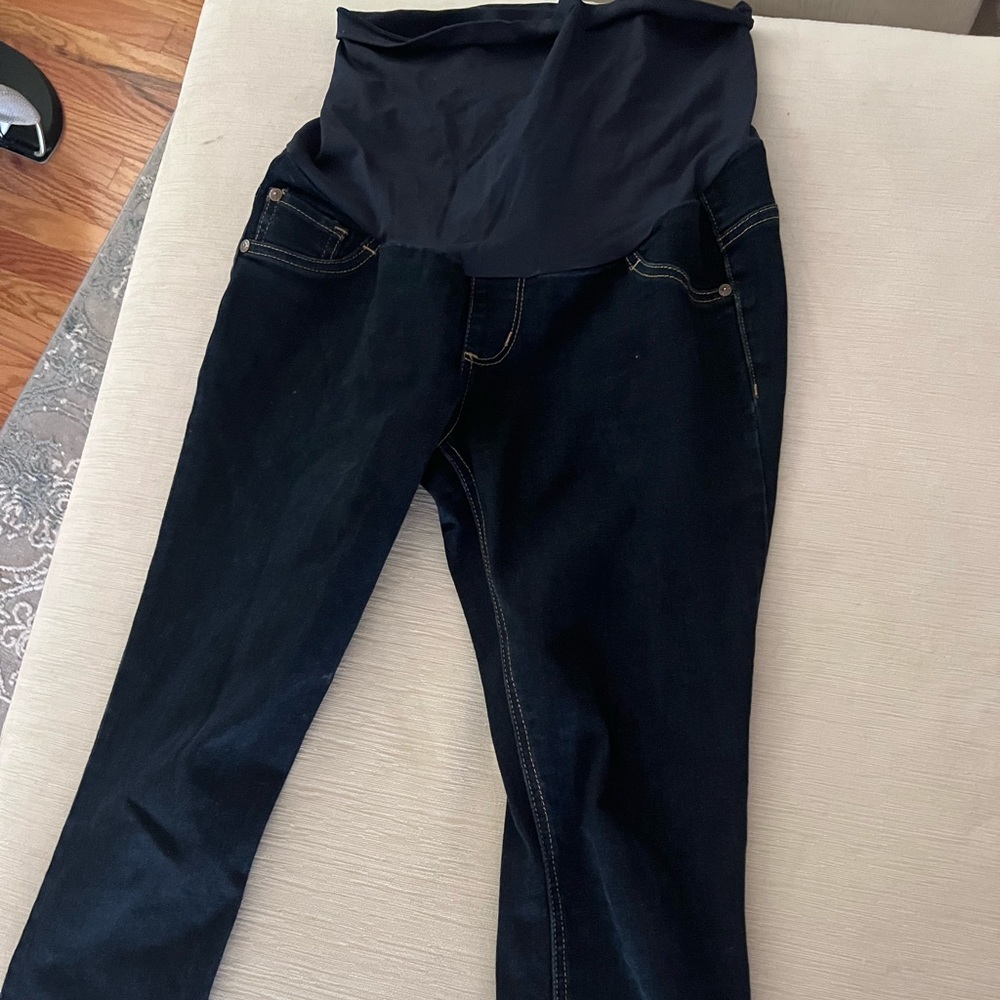 Dark blue maternity jeans size M